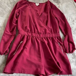 Burgundy romper Large